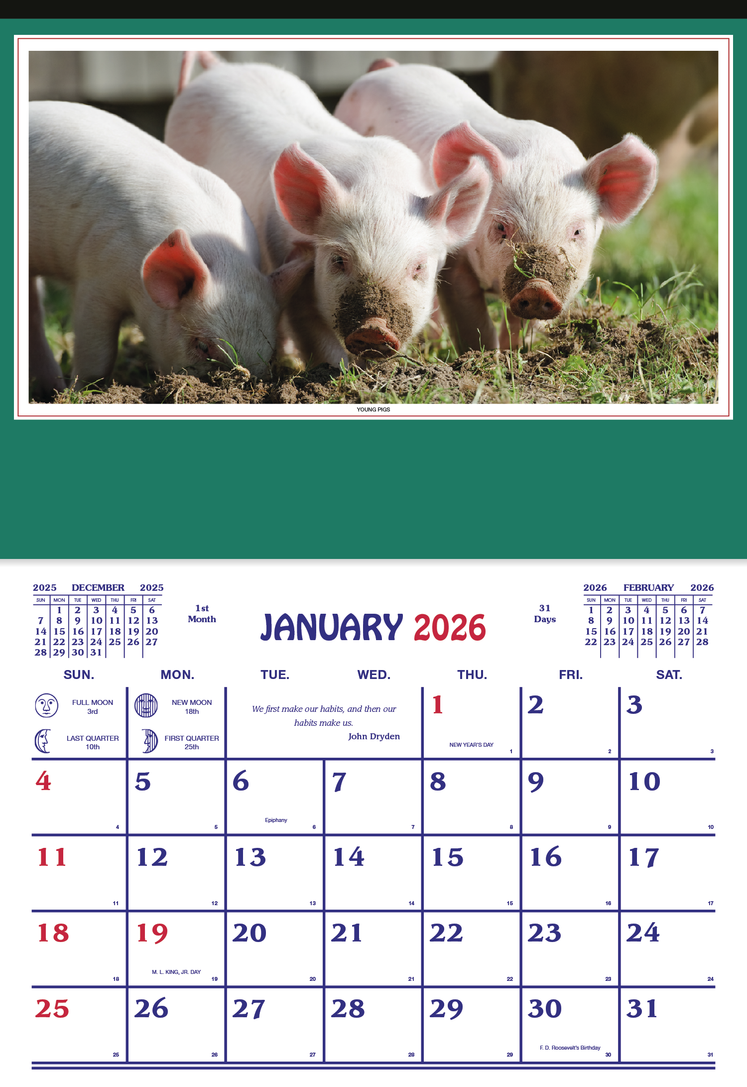 Skinner & Kennedy® Farm Calendar 88