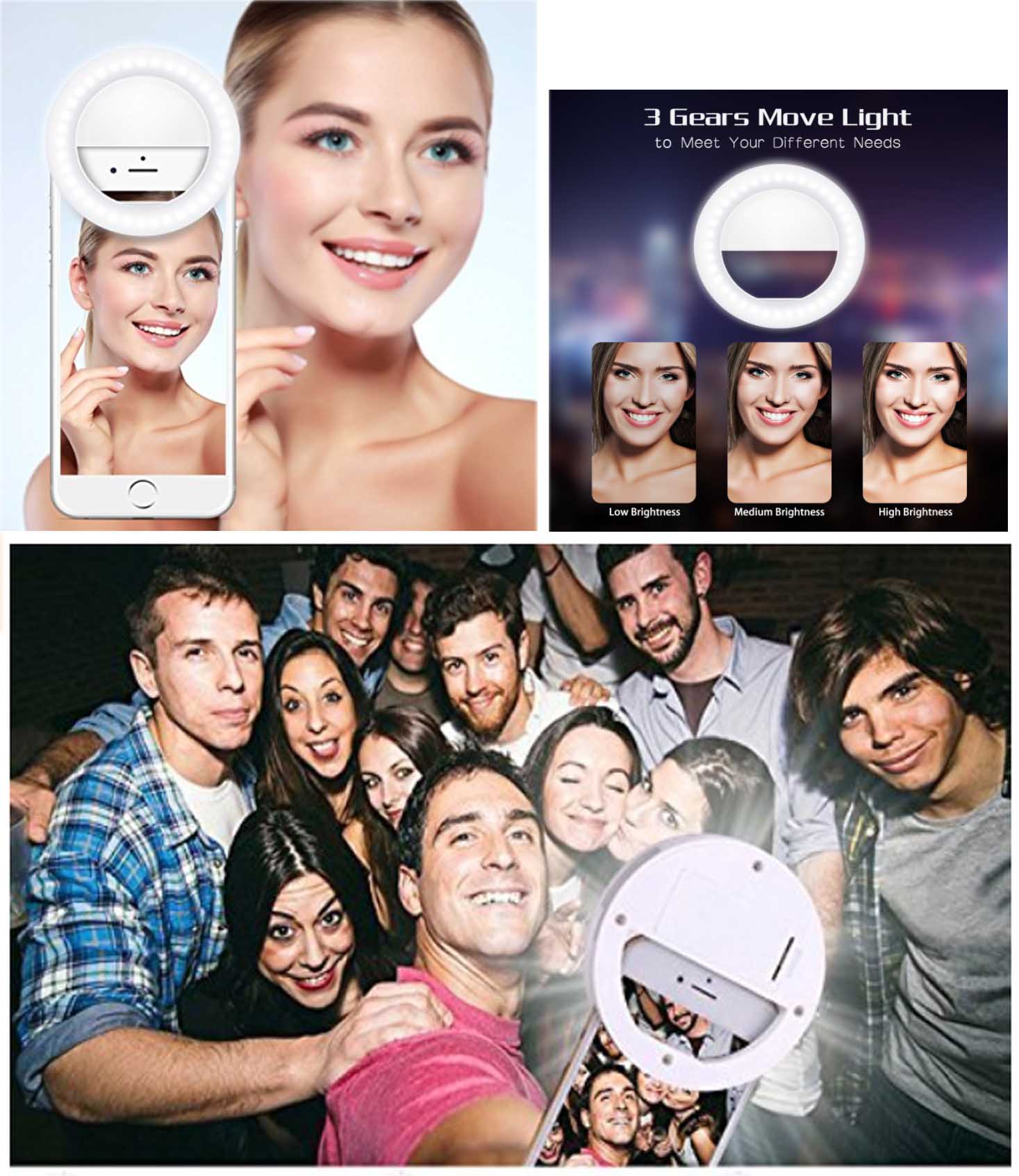 iBank ® Clip On Selfie Ring Light 3