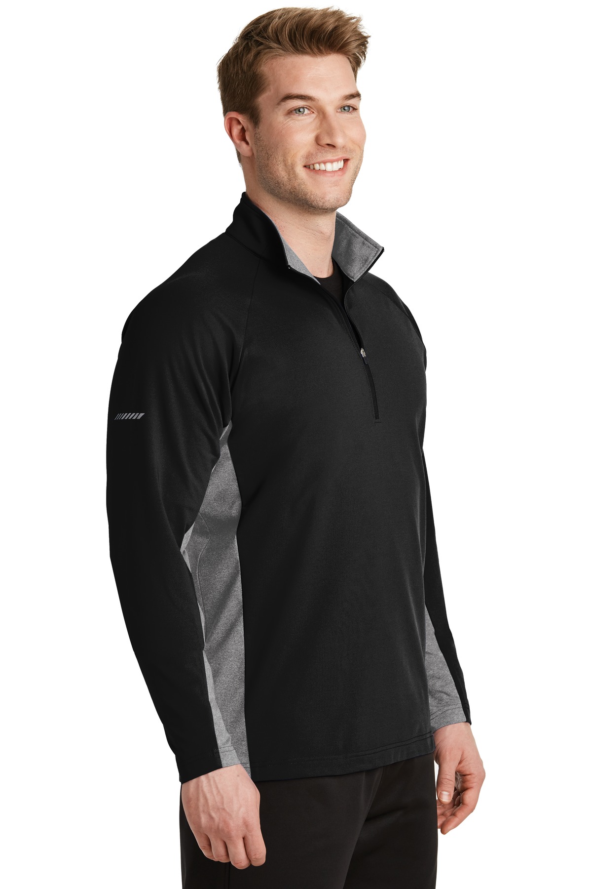 Sport-Wick Stretch Contrast 1/4-Zip Pullover