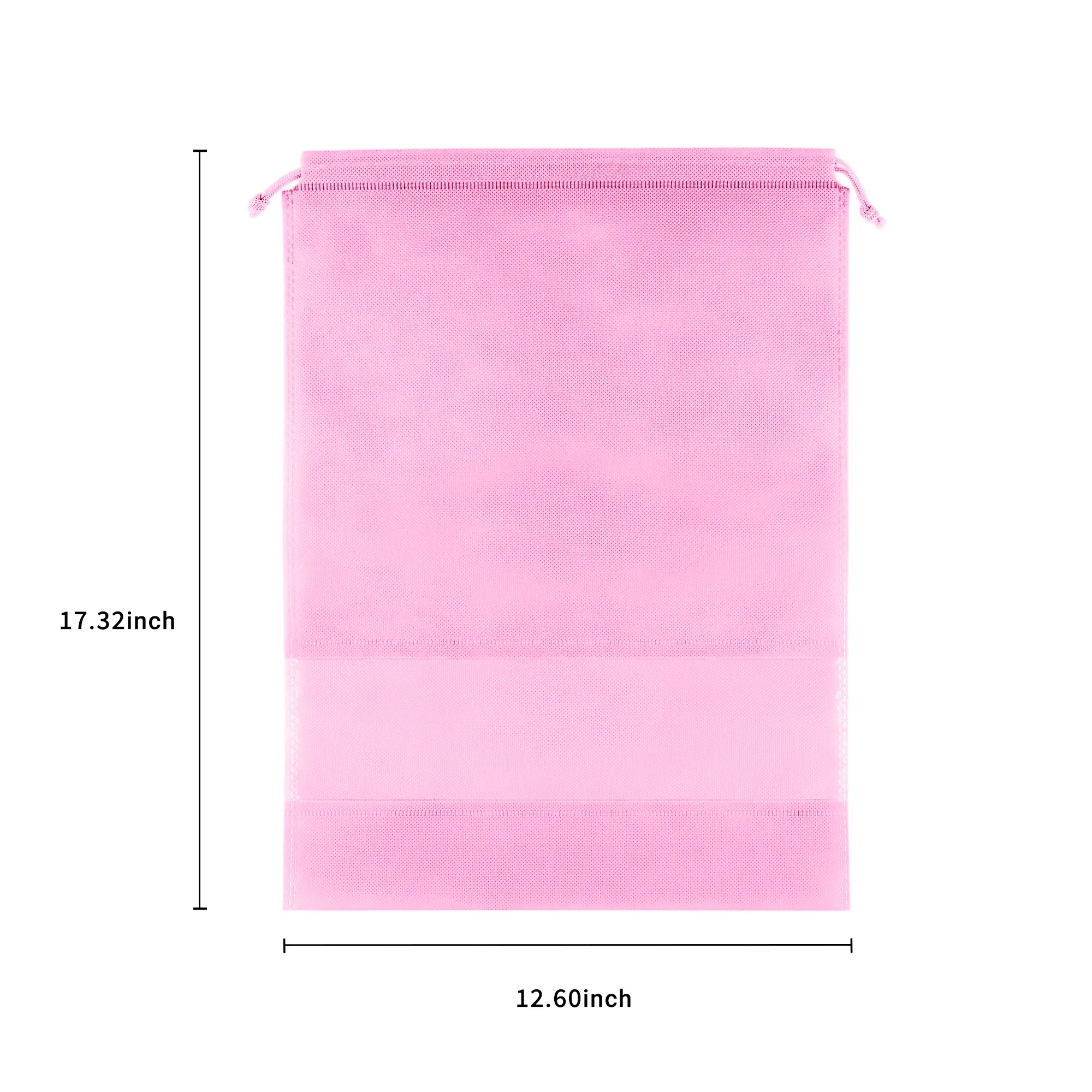Non Woven Travel Shoe Bag Clear Window Drawstring Storage 5