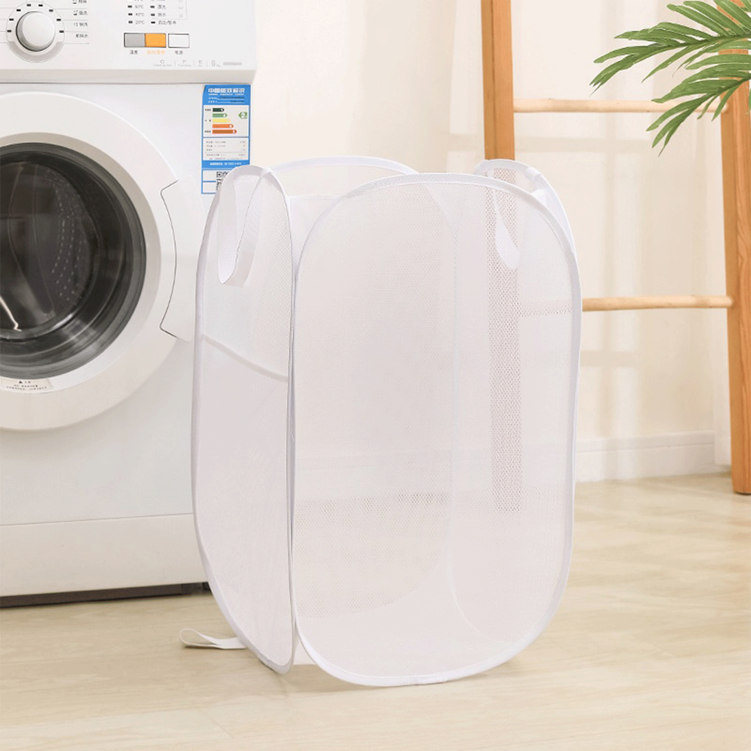 Foldable Pop Up Breathable Mesh Dirty Clothes Laundry Basket 6