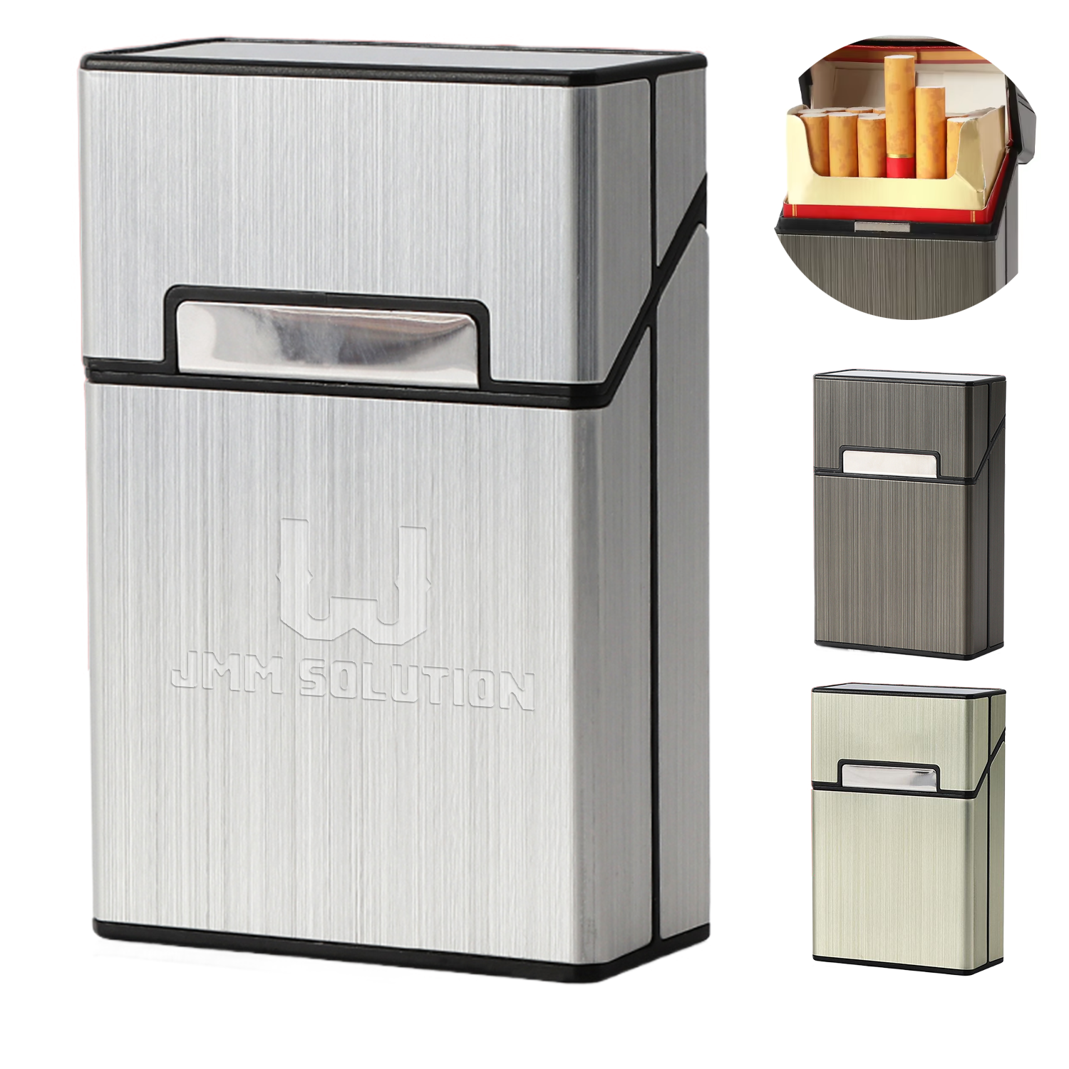 Portable Moisture-Proof 20-Cigarette Metal Case 1