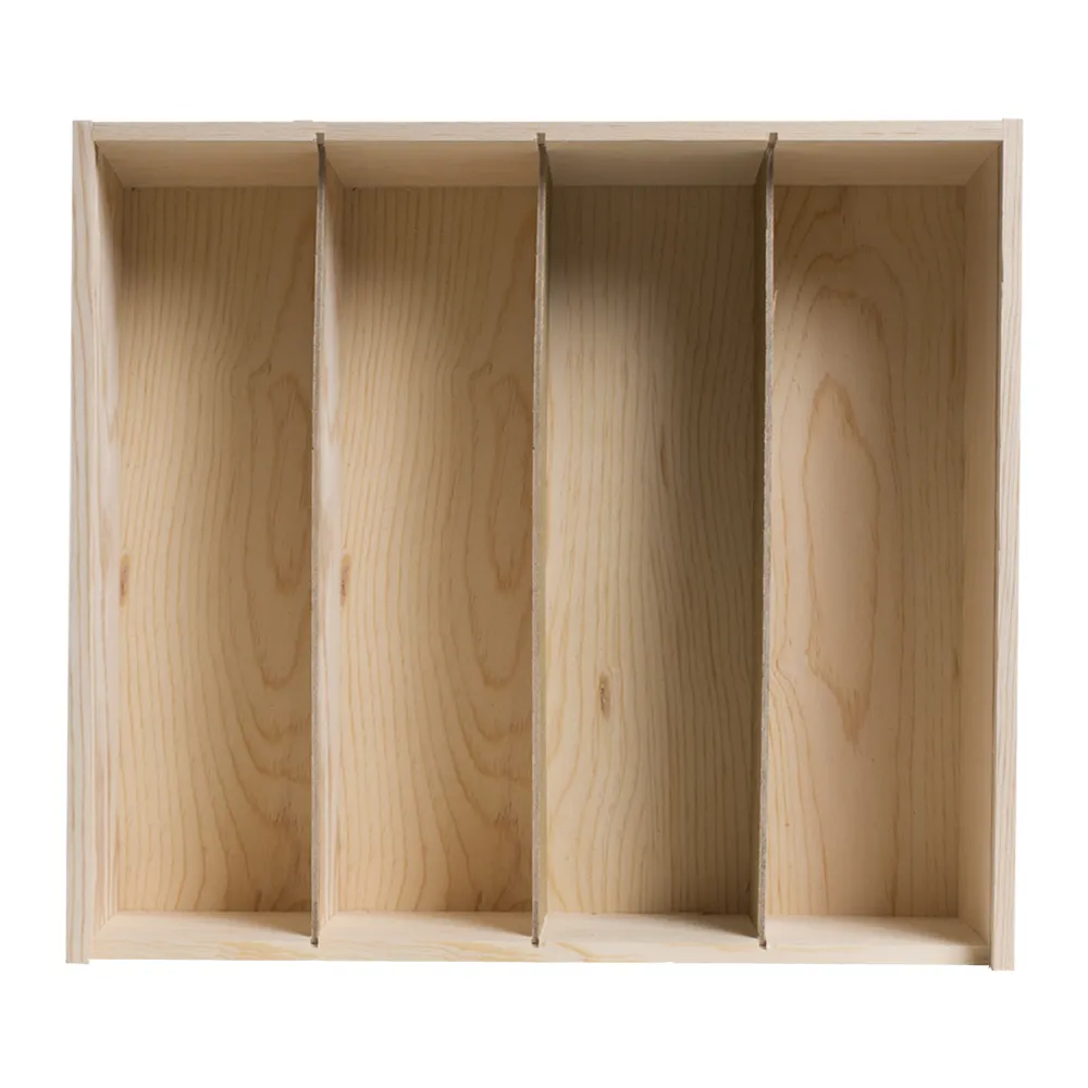 4-Bottle Wood Wine Box 4