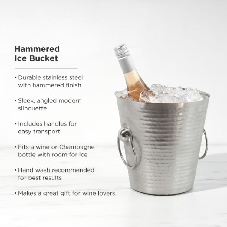 Viski® Hammered Ice Bucket 3