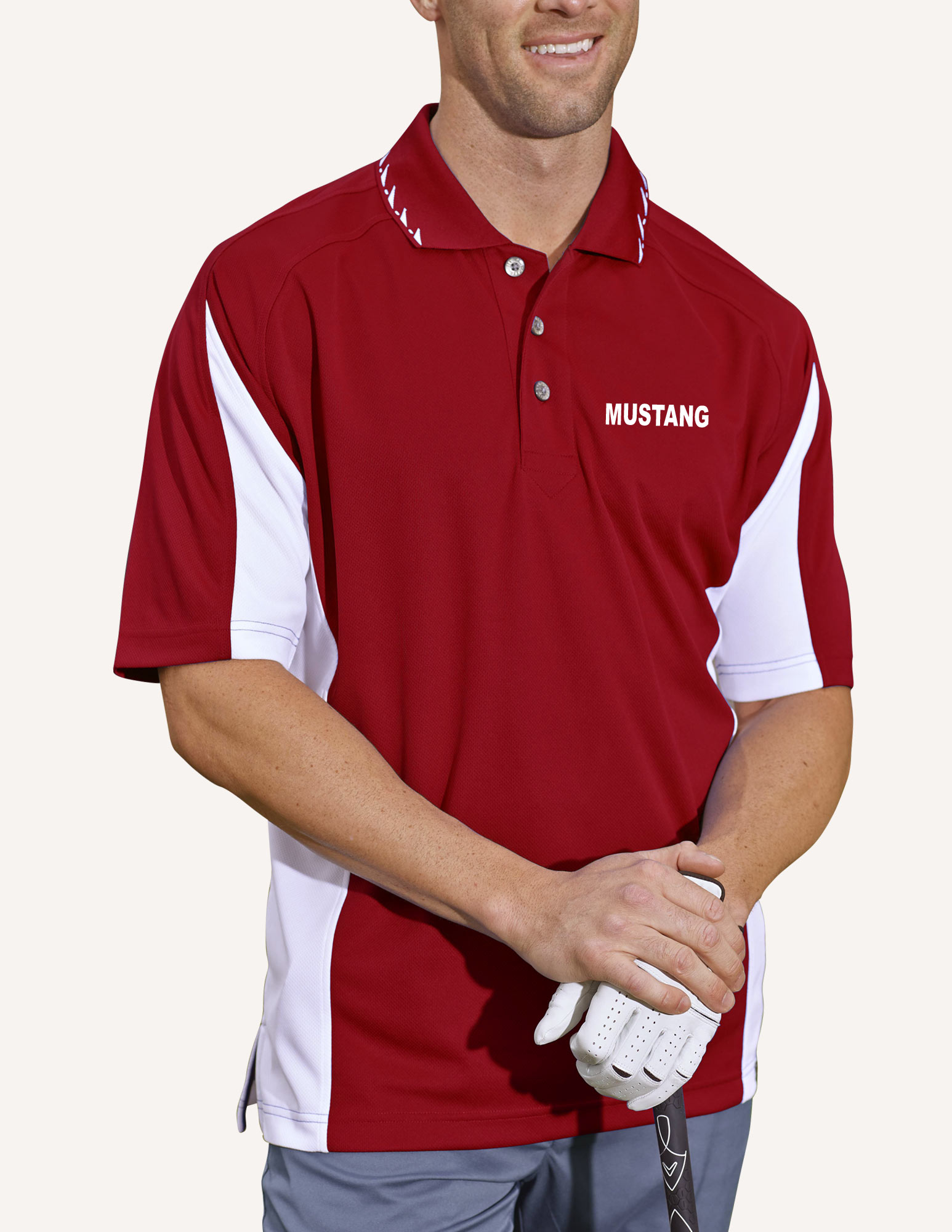 Men's Mustang Birds Eye Polo Shirt 9