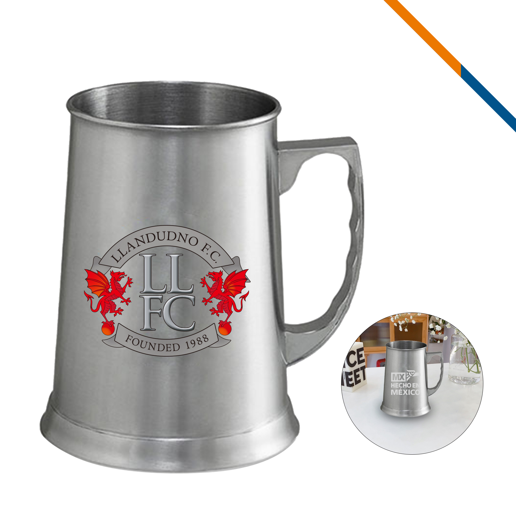 Logya Stainless Steel Beer Mug - 13.5 OZ. 3