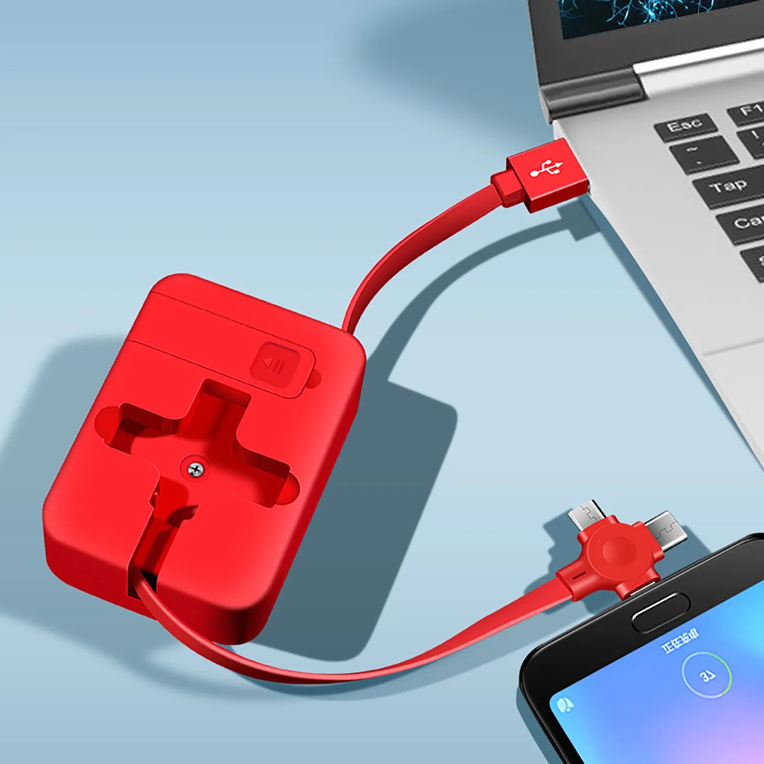 Multifunction 3-in-1 Charging Cables Mirror Phone holder 6