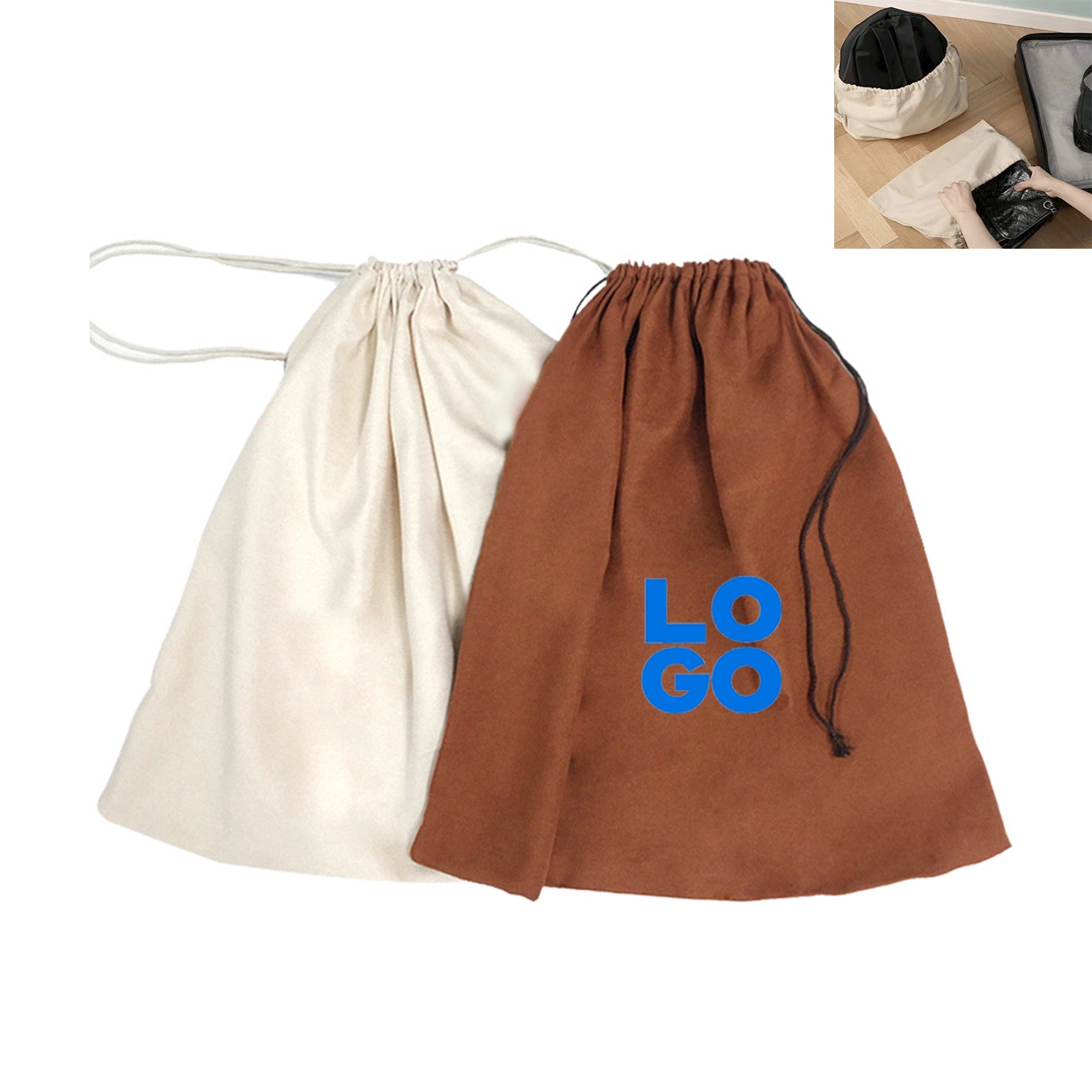 Suede Drawstring Sack 2