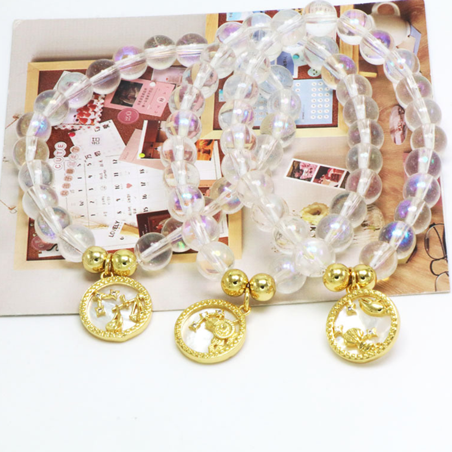 Zodiac Crystal Copper Bracelet for Women Gift 7