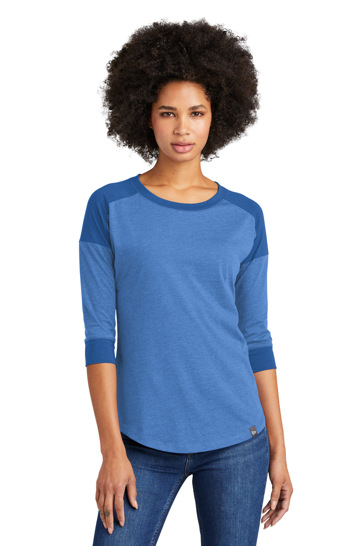 New Era Women's Heritage Blend 3/4-Sleeve Baseball Raglan Tee. LNEA104 19