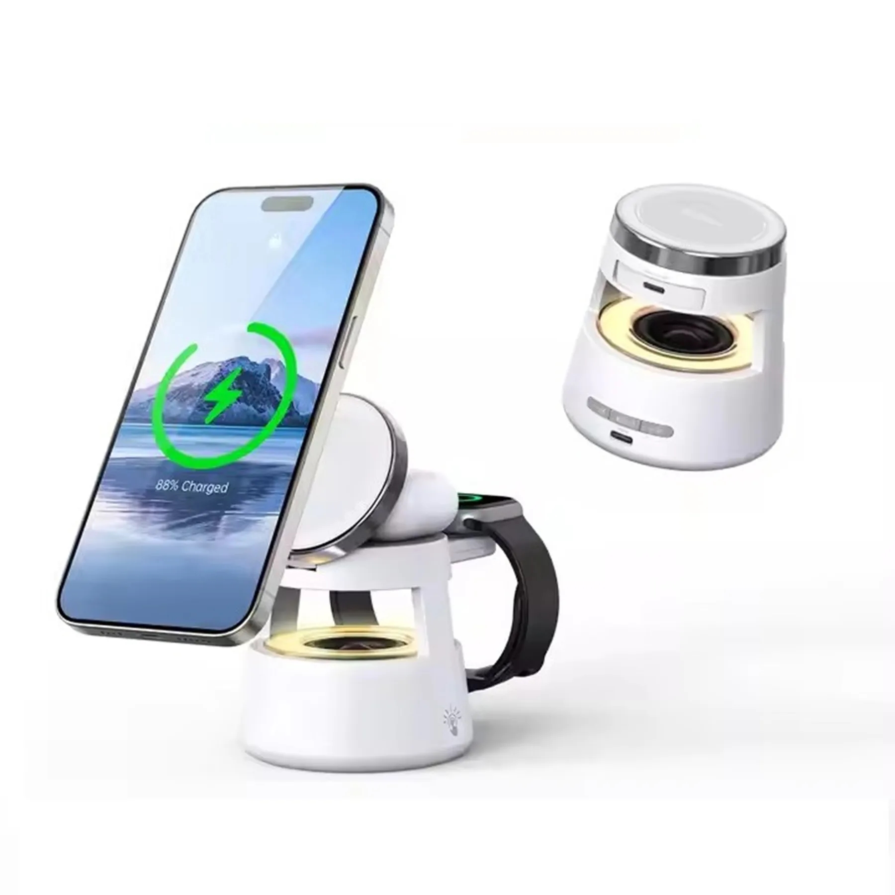 Multifunction 15W Foldable Magnetic Wireless Charger Speaker 14
