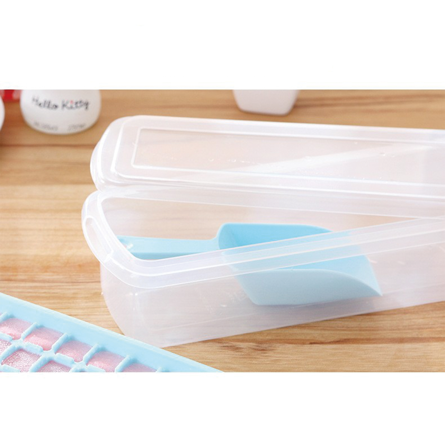 Ice Cube Tray With Lid & Bin 4