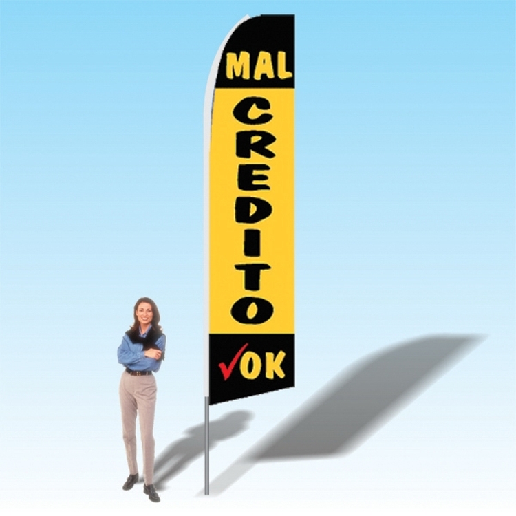 15FT Bad Credit OK Teardrop Promo Flag 2