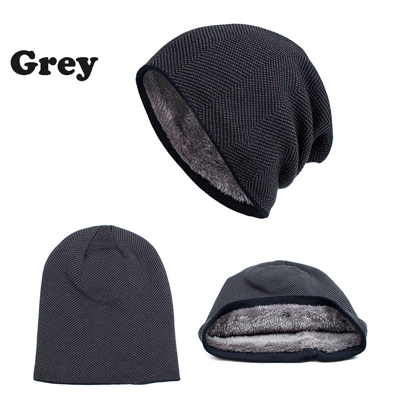 Unisex Knitted Wool Beanie Hats w/Fleece Liner 4