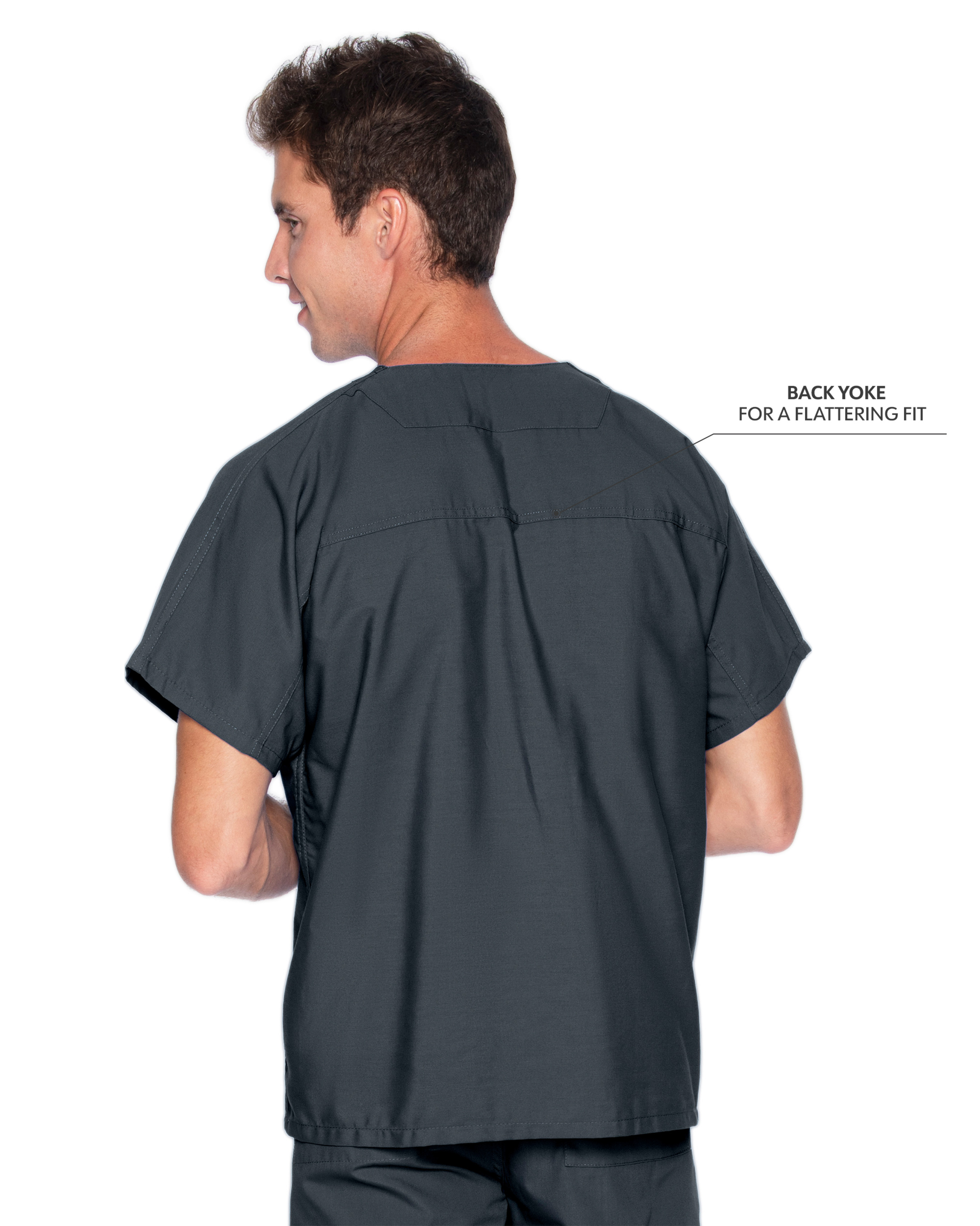 Landau - Essentials - Unisex One-Pocket Reversible V-Neck Top 26