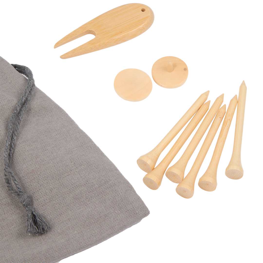 Bamboo Golf Tee Set with Recycled Pouch 17