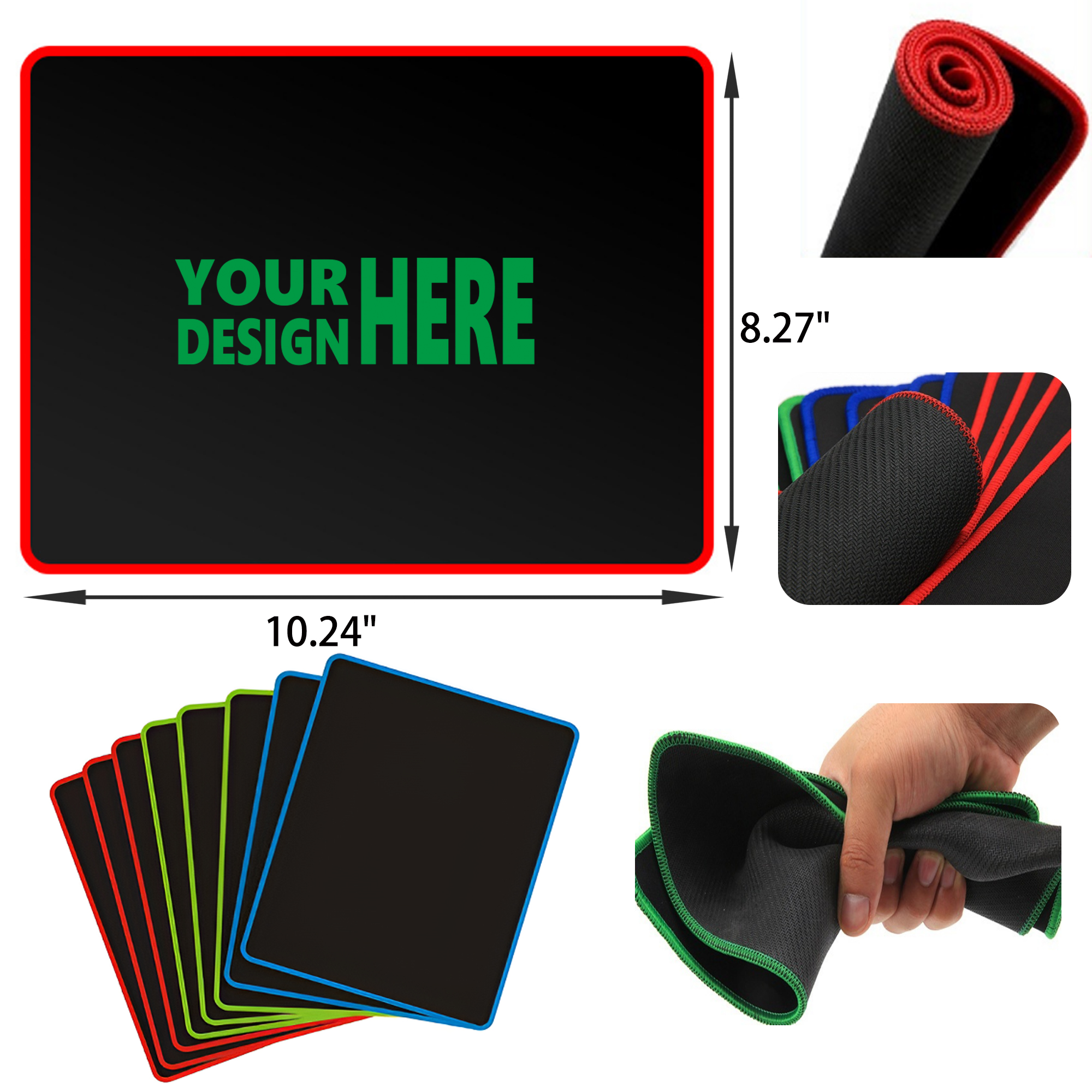 MOQ 50 PCS Comfortable Non Slip Rubber Mouse Pad 3