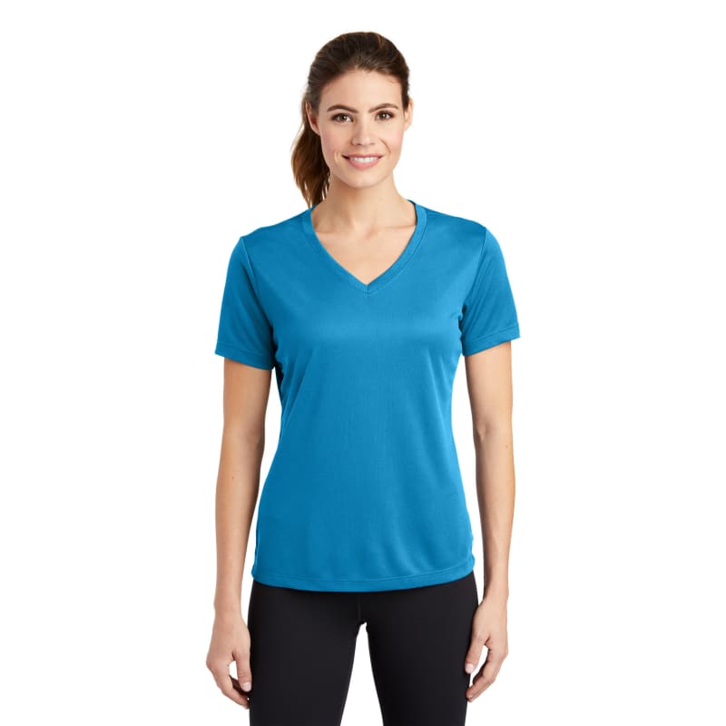 Sport-Tek Women's PosiCharge RacerMesh V-Neck Tee. 25
