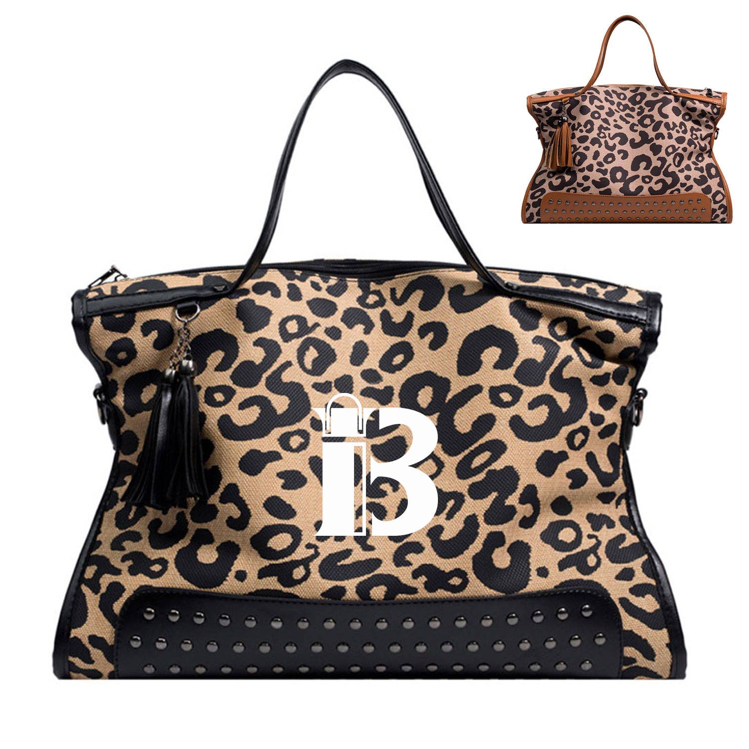 Leopard print single-shoulder bag 1