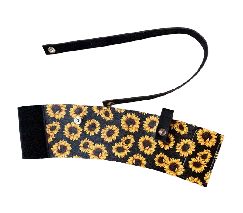 Leather Cup Sleeve with Hook and Loop Fastener 2