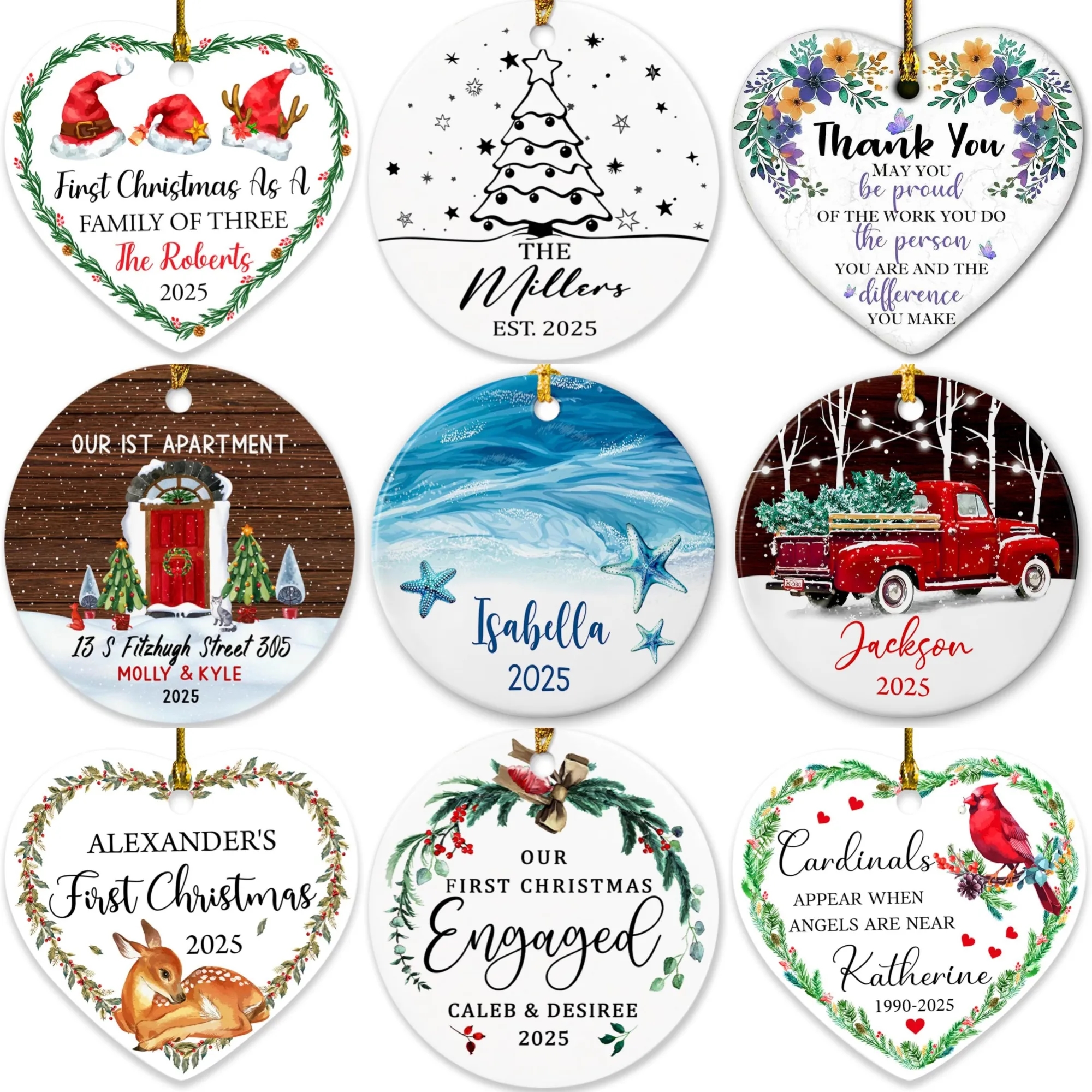 Christmas Decorative Ceramic Pendants 4