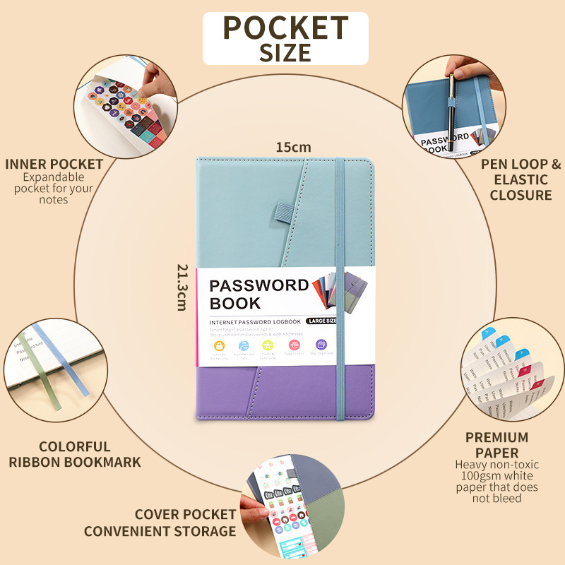 Address and Password Keeper Book with Alphabetical Tabs 6