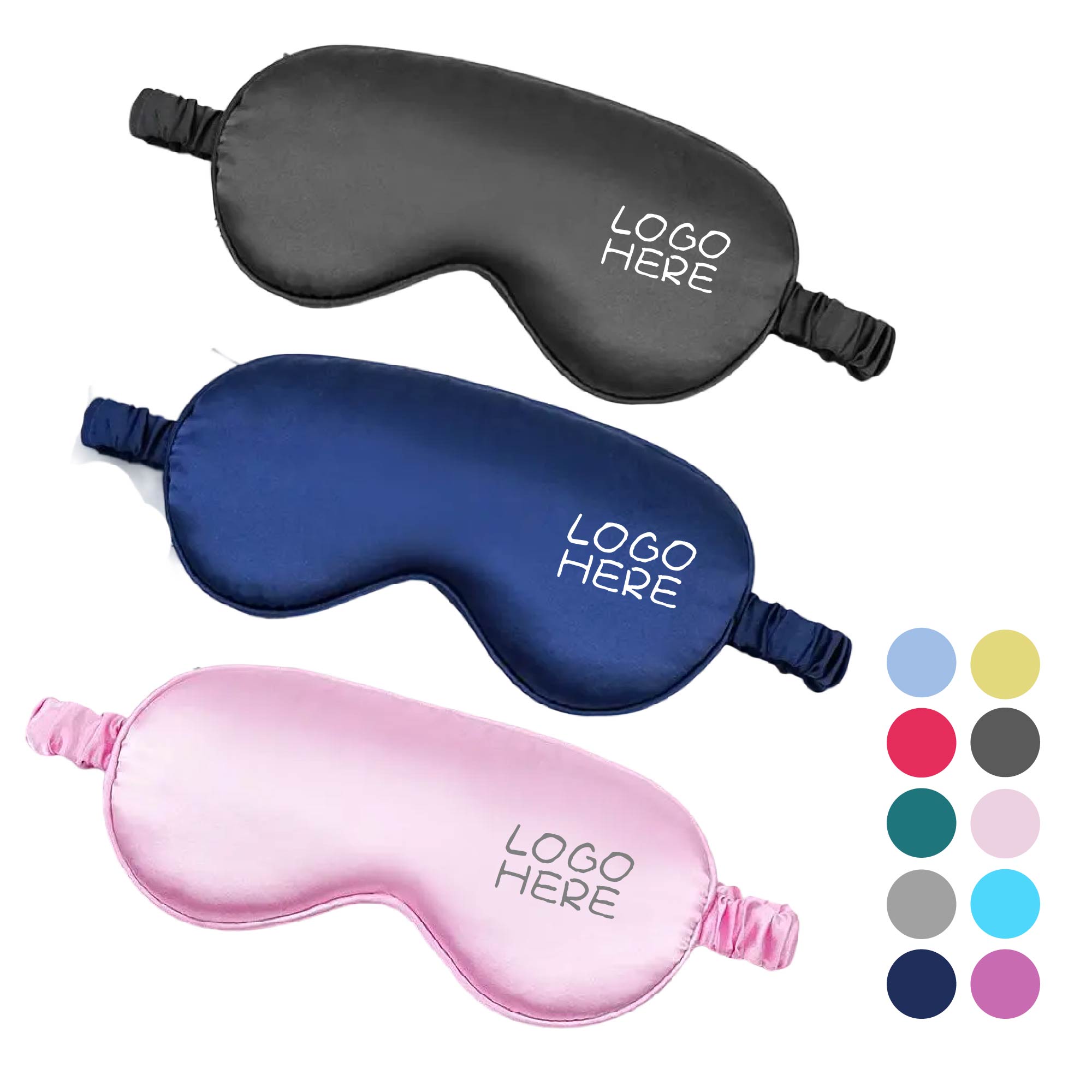 Travel Soft Imitated Silk Fabric Sleep Eye Mask 2