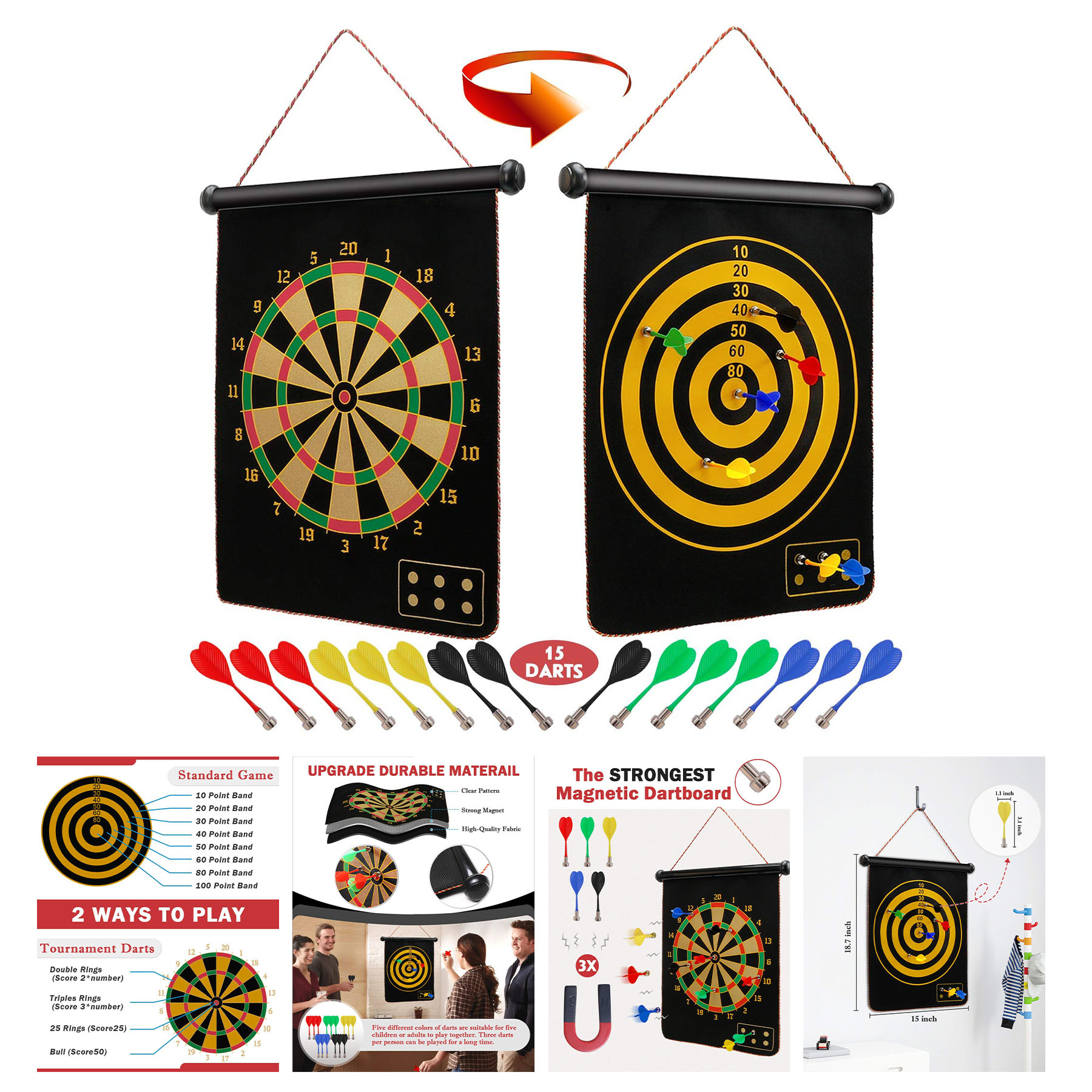 Magnetic Dart Board for Kids and Adults 2