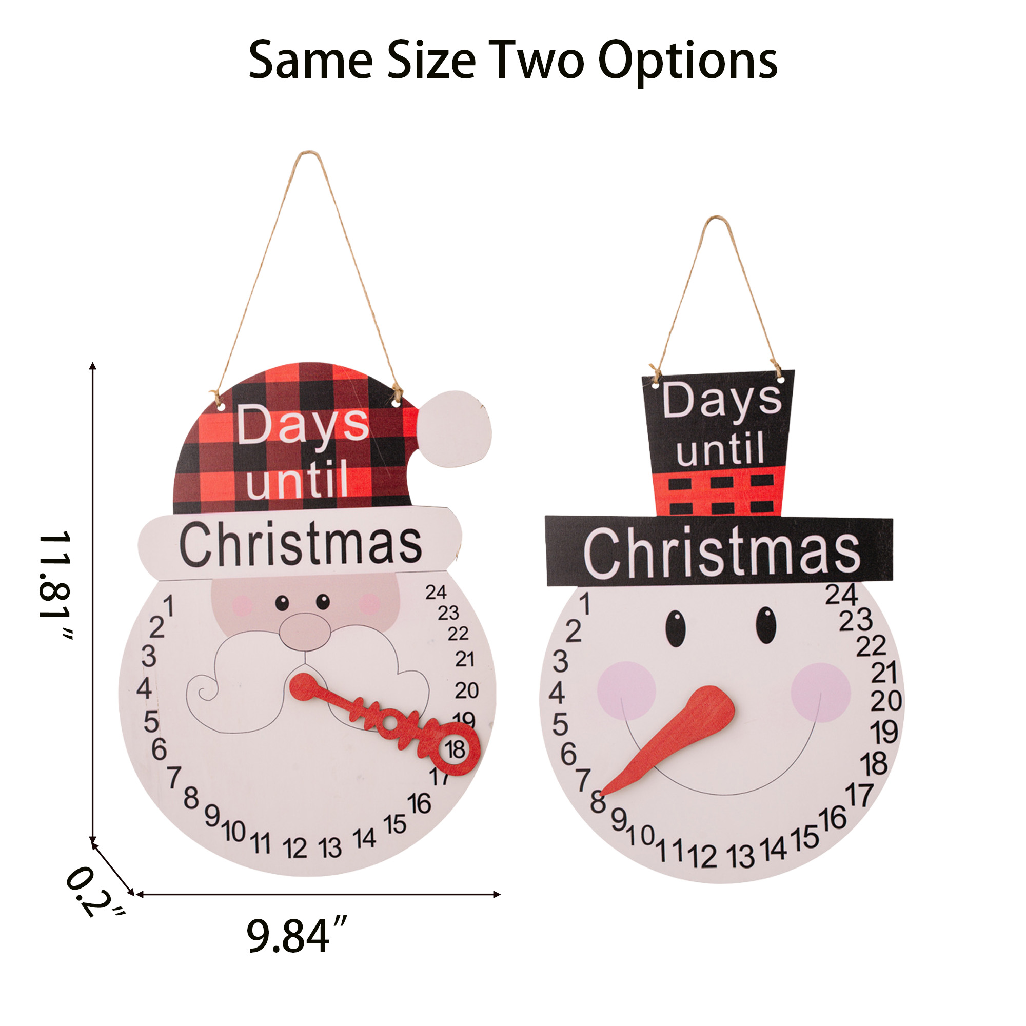 Christmas Wooden Ornament Creative Calendar 5