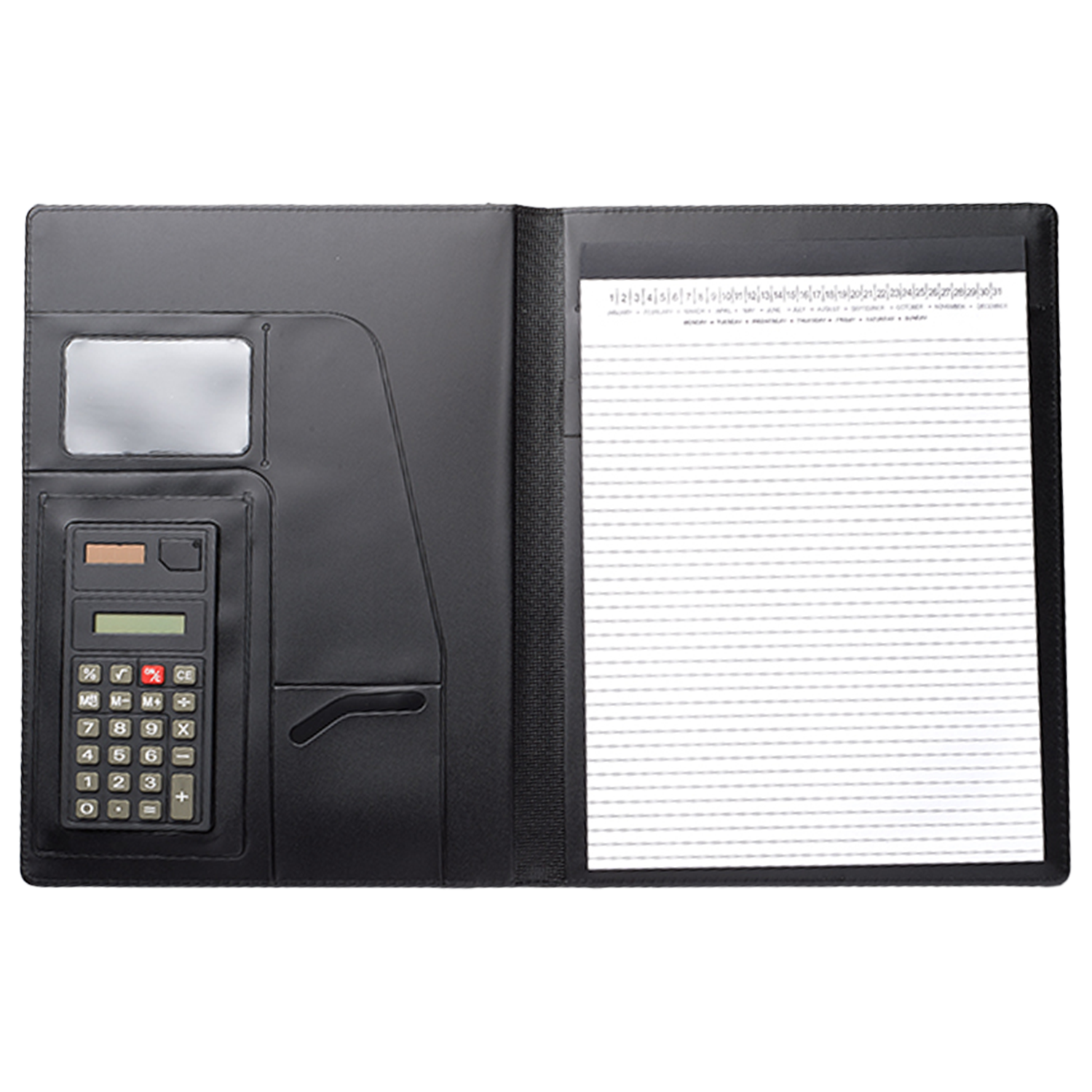 Leather Portfolio W/ Notepad & Calculator 2
