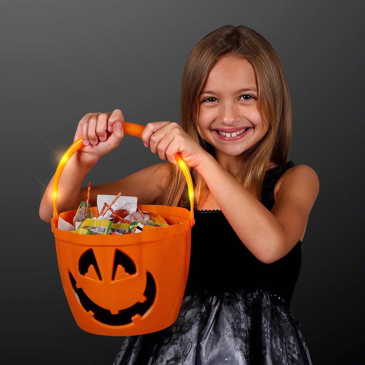 Pumpkin Light Handle Halloween Bucket 1