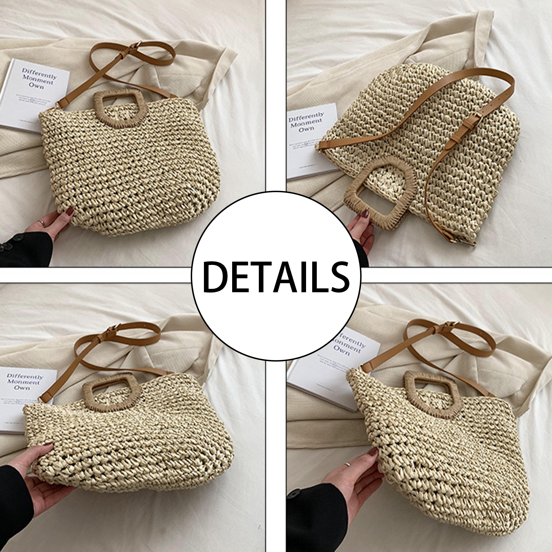 Jute Sleek minimalist woven cross-body bag 7