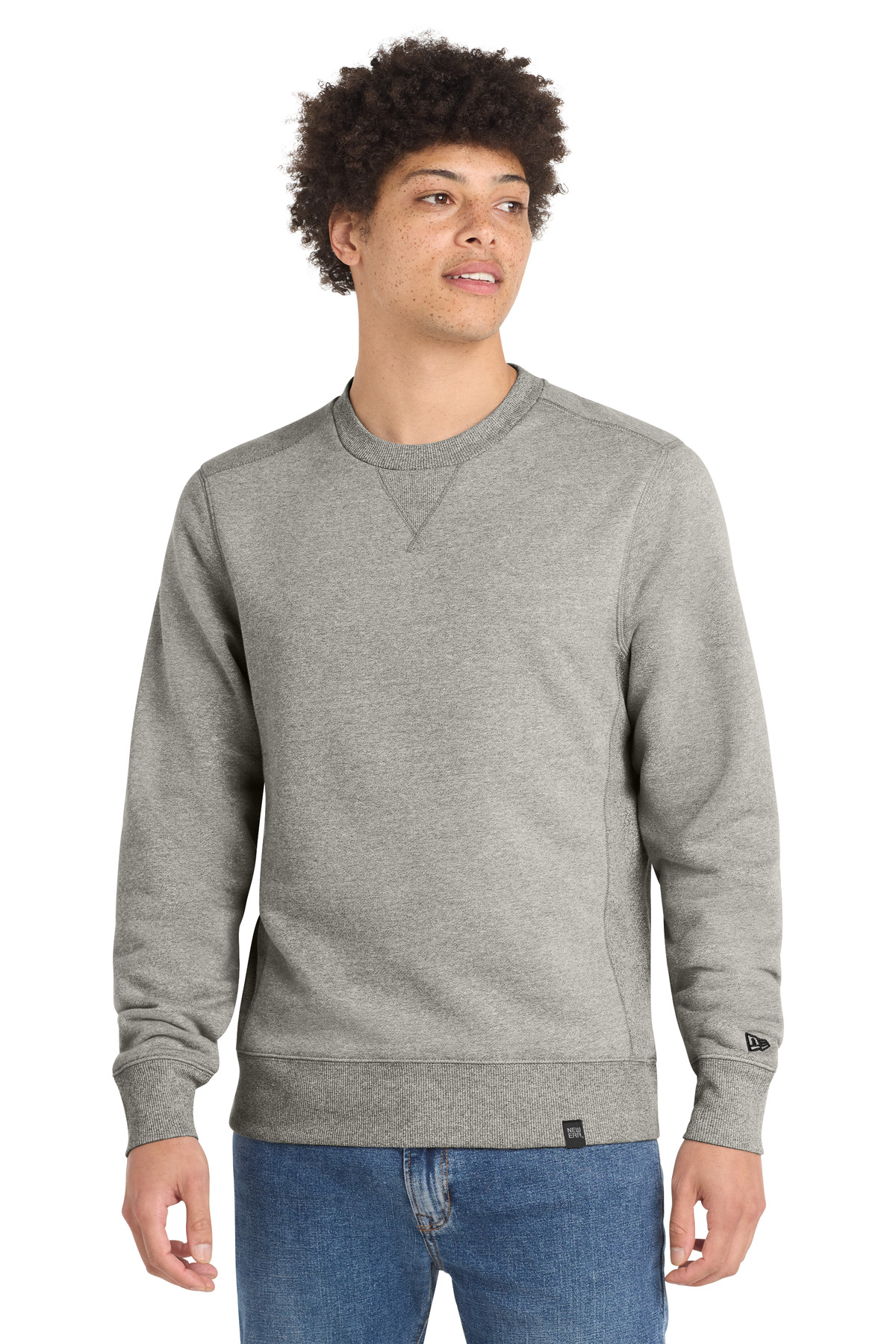 New Era French Terry Crew. NEA501, custom hoodie or sweatshirt with logo imprint 32