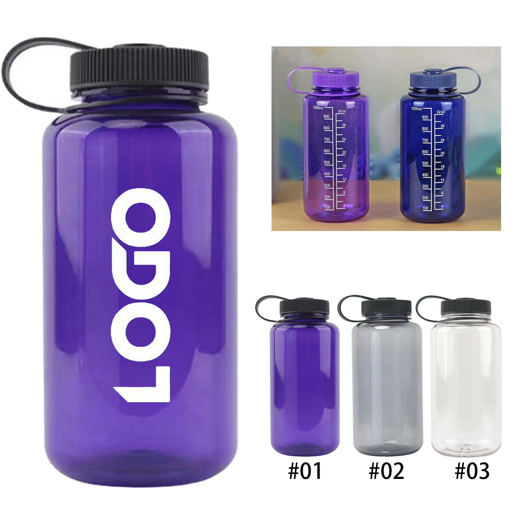 Tritan Wide Mouth BPA-Free Water Bottle 1