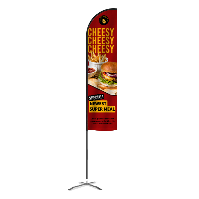 Flex Banner™ Kit, Double-Sided 17' Advetising Feather Flag 1