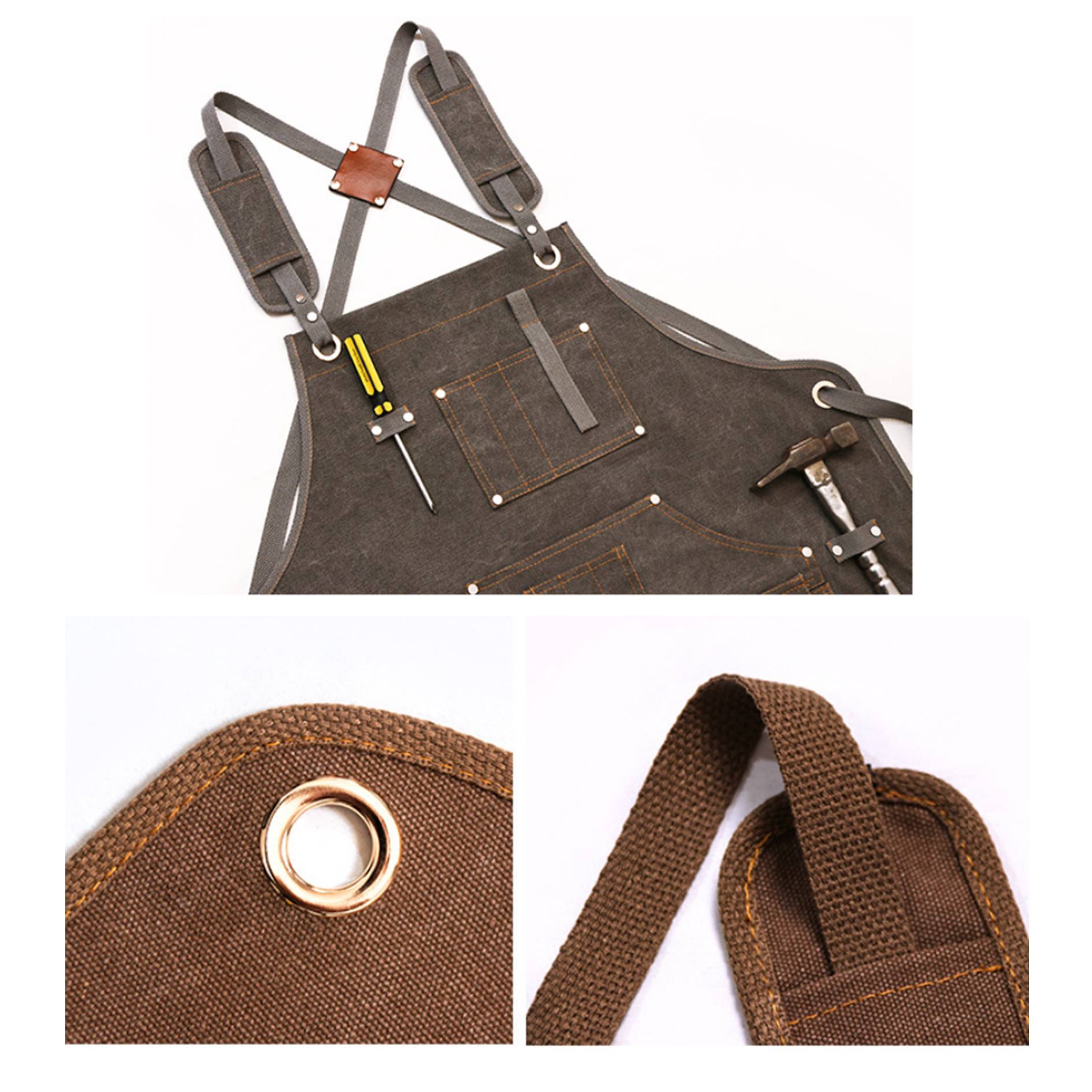 Denim Canvas Apron For Salon Barber 3
