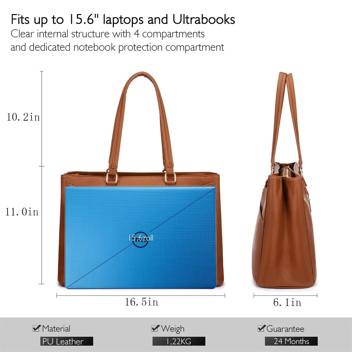 15.6 Inch Laptop Tote Bag for Women 7