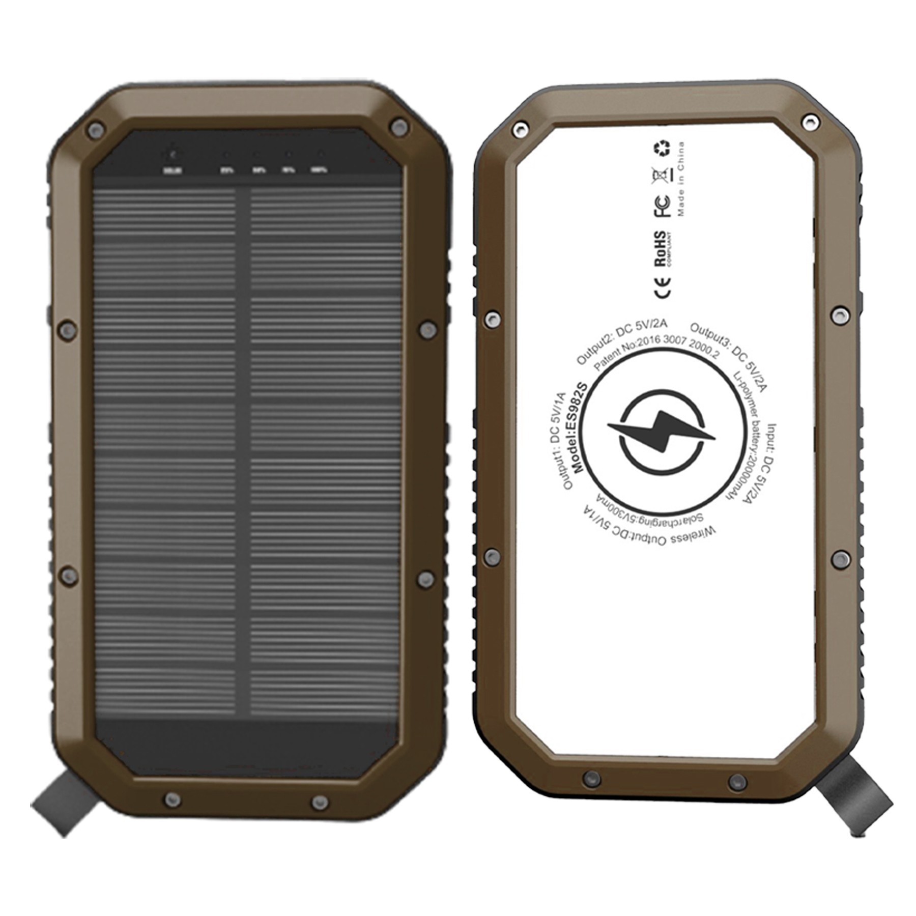 20000Mah Micro-Usb Input Wireless Solar Power Bank Flashligh 3