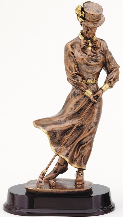 Golf, Female - Bronze Series Golf Resin, 13" 2