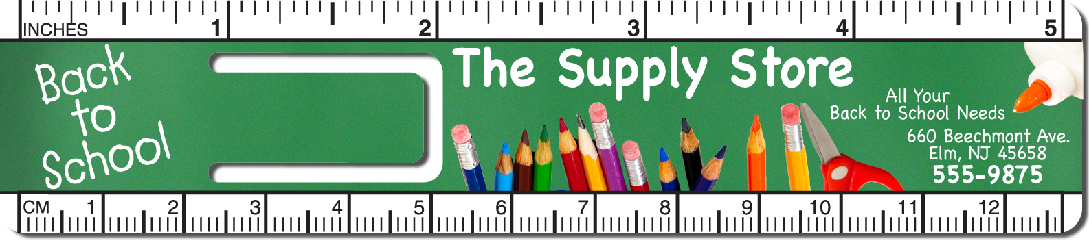 Plastic 5" Ruler/ Bookmark (Full Color) 3