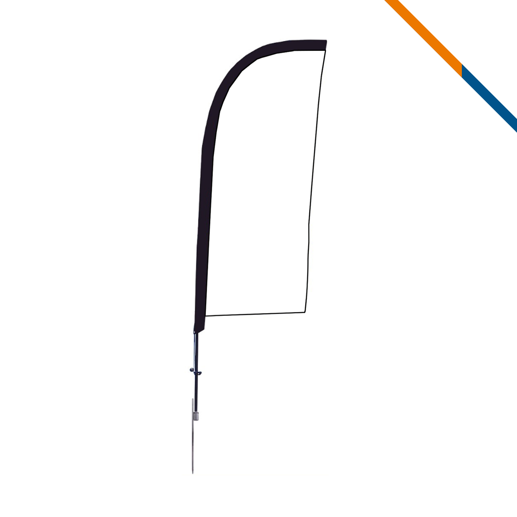 7' Pisces Single-Sided Straight Flag 3