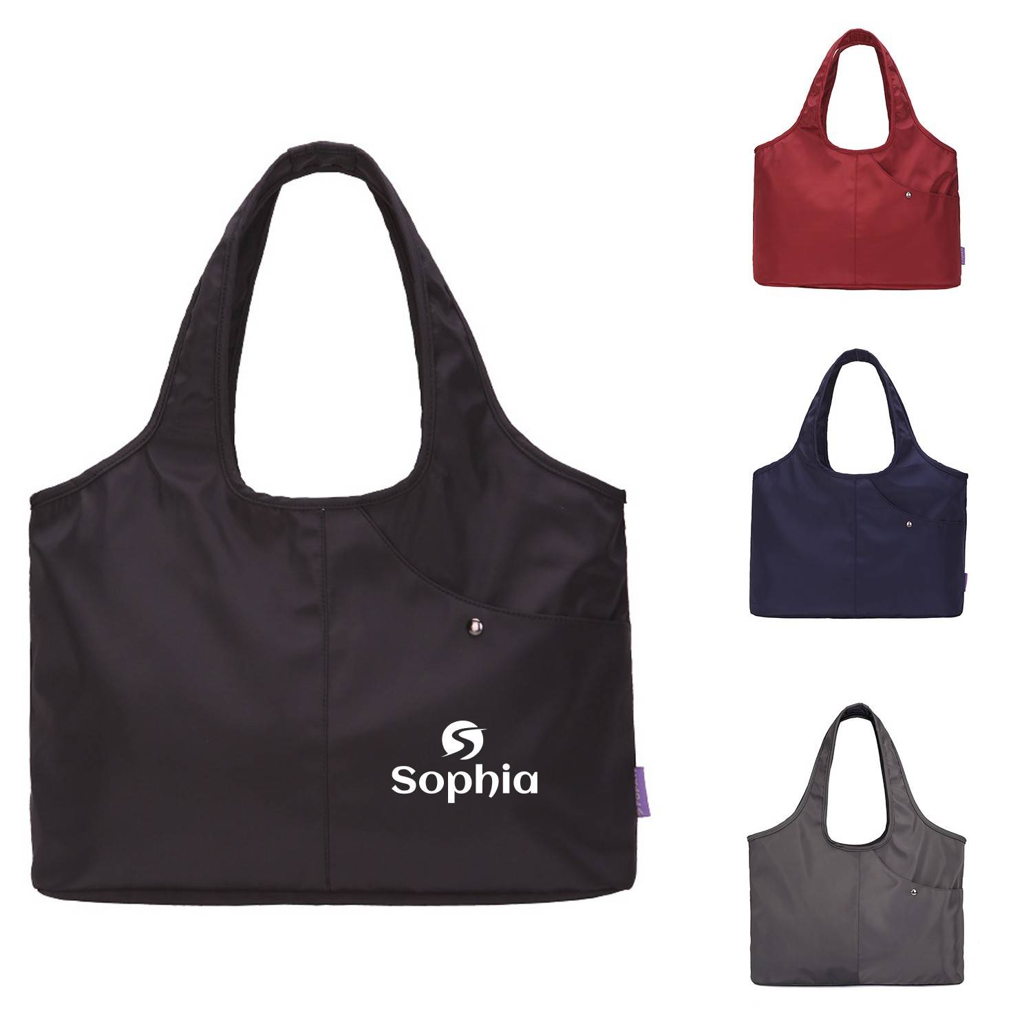 Nylon Waterproof Large Tote Shoulder Handbag 2