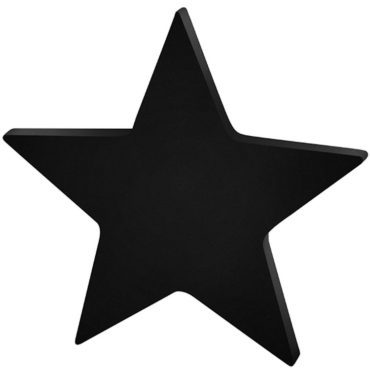 Black Star Paper Weight (5"x 5"x 3/8") Laser Engraved 1