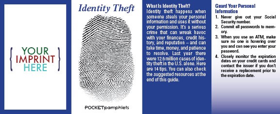 POCKET PAMPHLET - Identity Theft Pocket Pamphlet 2