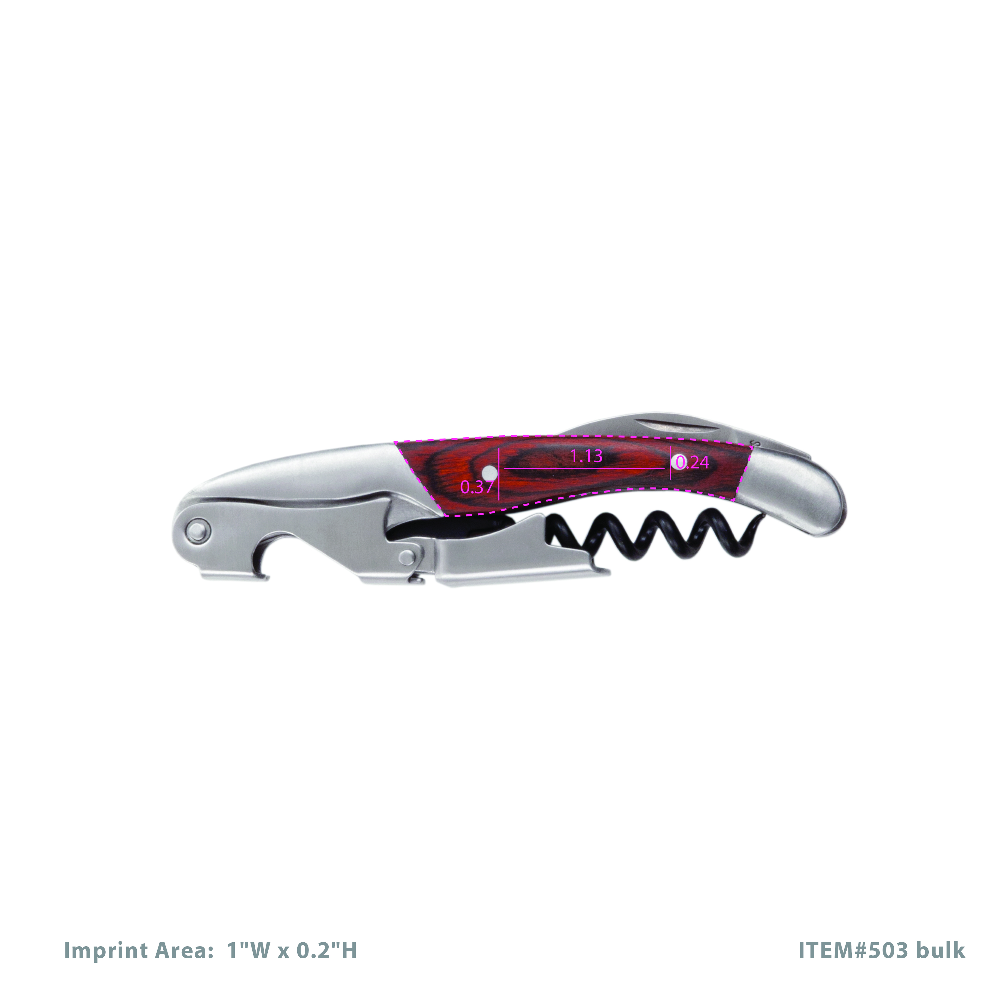 True® Spruce Double Hinged Corkscrew 11
