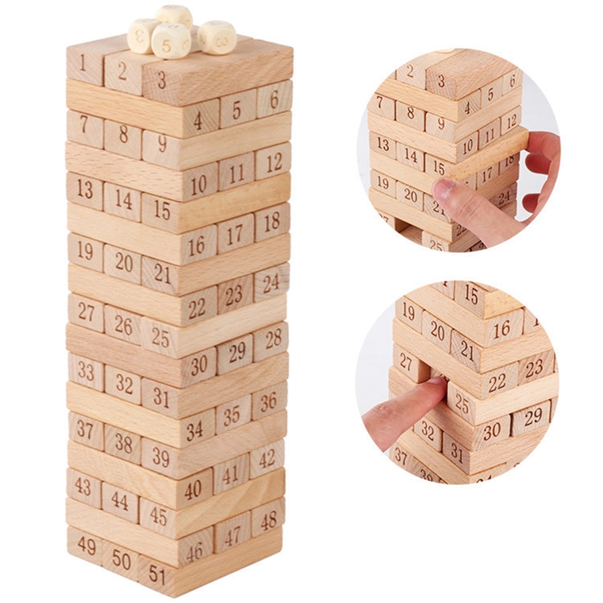Cool Toys Timber Tower Wood Block Stacking Game (54 Pieces) 3