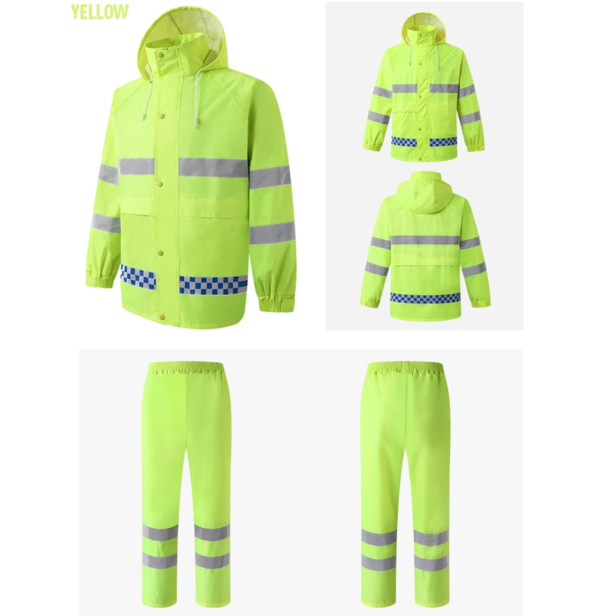 Reflective Raintcoat Sets with Pants 4