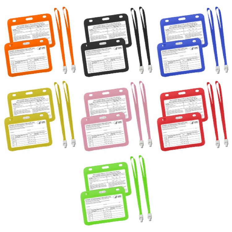 Vaccine Card Sleeve & Lanyard Set 10