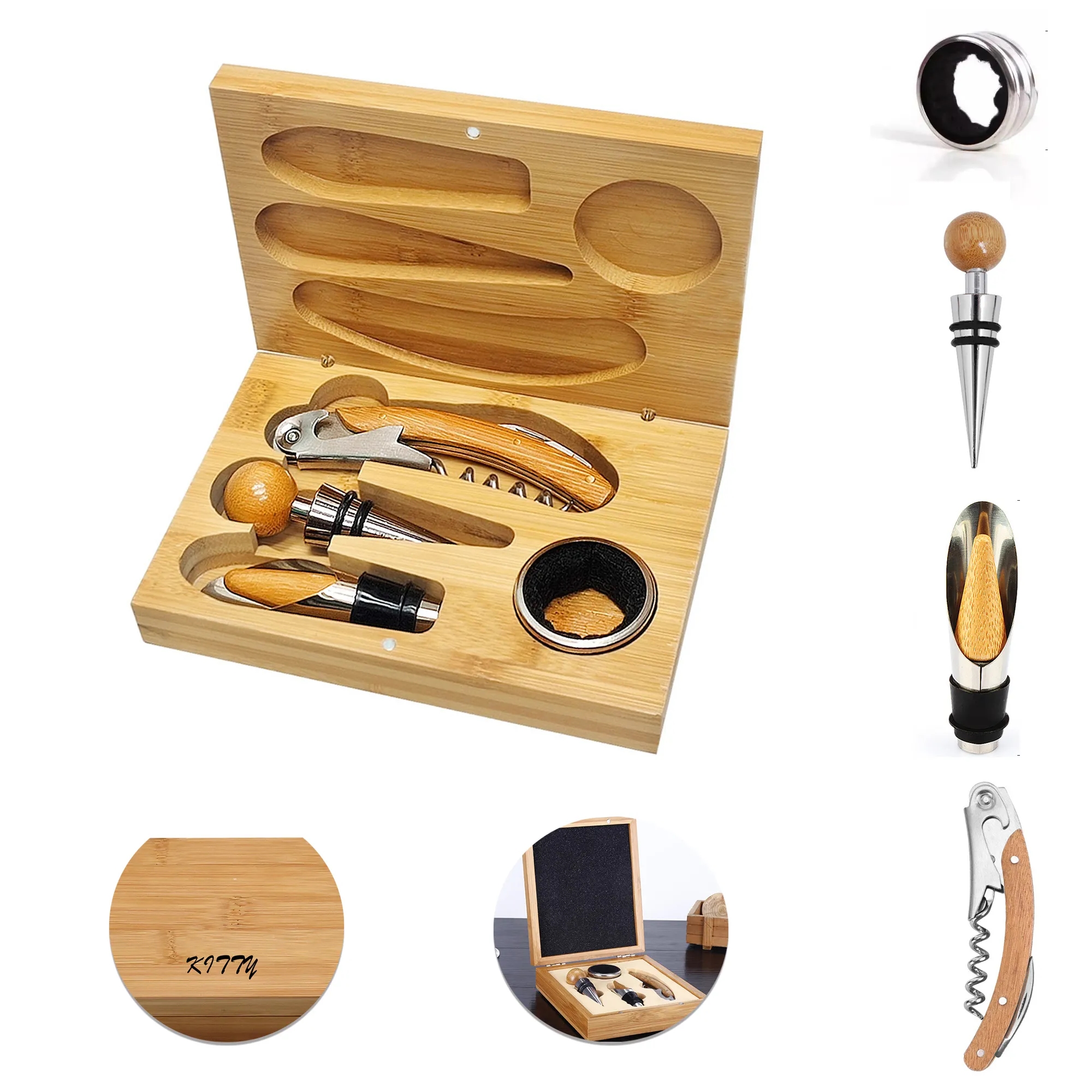 Wine Barrel 5-Piece Wine Tool Set 5