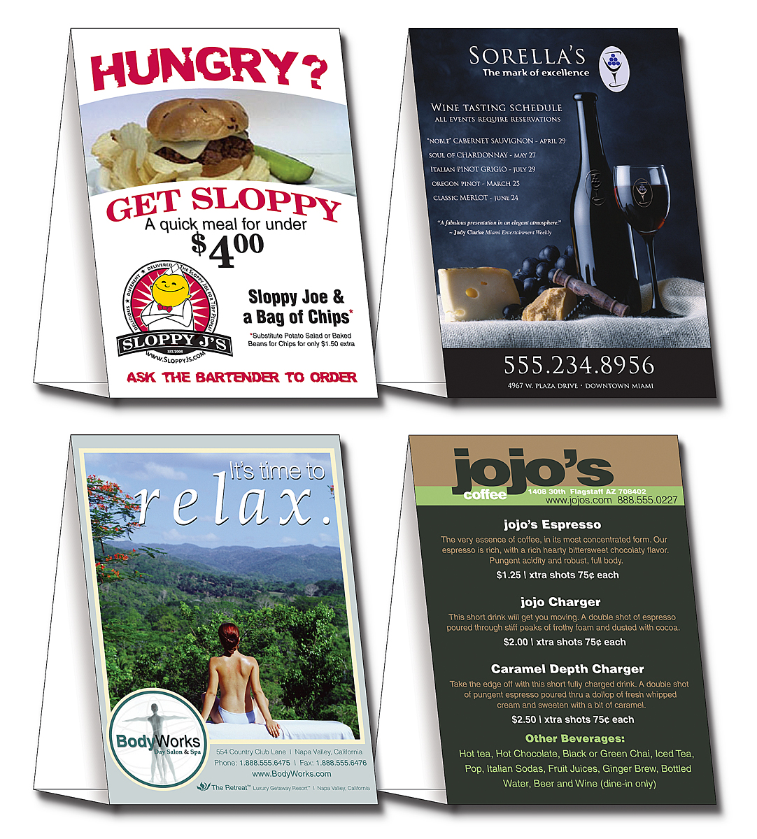 Table Tent - UV-Coated (1S) - 5x6.875 Folded - 10 pt. 2